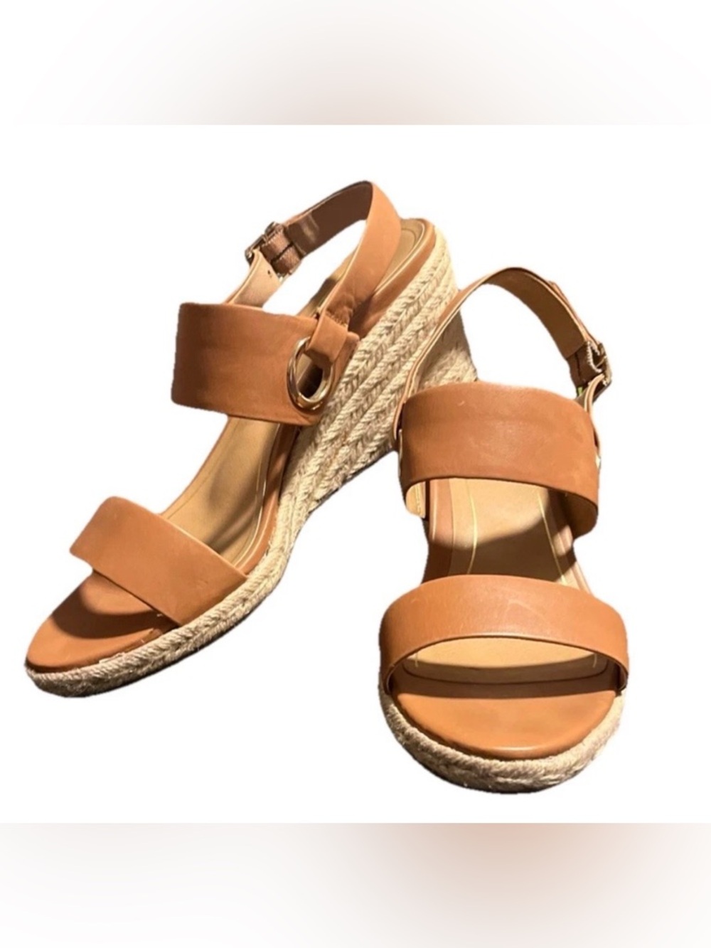 Vionic Tulum Espadrille Leather Wedge Boho Chic Coastal Grandma Resortwear 10